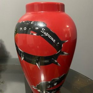 Supreme Studded Collar Vase - RED